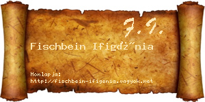 Fischbein Ifigénia névjegykártya